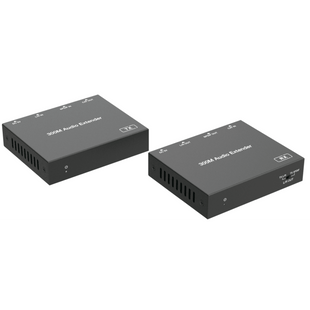 Extensor de Audio | Digital Óptico y Analógico | Transmisión hasta 300 m | Soporte 48/96/192 kHz | Selección de salida en receptor | Función POC bidireccional | Plug-and-Play | Ideal para HDTV, AVR y sistemas multizona