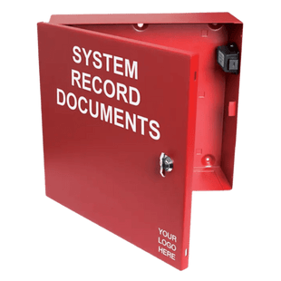Caja Metálica Roja | Documentos De Registro Del Sistema | Con Unidad Flash USB-C | Cerradura De Botón | 12x12x4