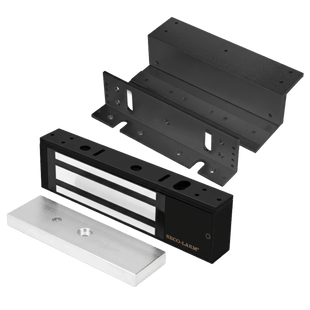 Kit Para Control de Acceso Incluye Chapa Magnética de 1200 Lbs / Montaje En Z y L /  Uso Interior / Certificación UL / En Color Negro / Diseño Elegante