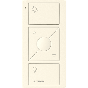 Control remoto PICO 3 botones encender/apagar, subir/bajar intensidad, color blanco, complemente con un atenuador Caseta, RA2, RadioRa2.