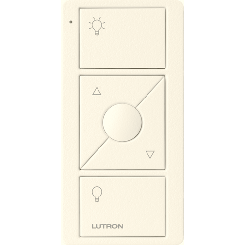 Control remoto PICO 3 botones encender/apagar, subir/bajar intensidad, color blanco, complemente con un atenuador Caseta, RA2, RadioRa2.