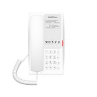 Teléfono IP para Hotelería, Puerto USB-A para Carga, 5 Teclas Programables para Servicio Rápido (Hotline), Plantilla Personalizable con PoE