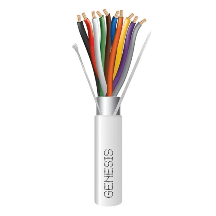 Carrete de 305 Metros (1000 Pies) / Cable de Cobre / 10 x 18 AWG / Plenum / Color Blanco / Blindado / Para Aplicaciones de Alarmas de Intrusi�n / Control de Acceso / Automatizaci�n / Interfonos y Tv Porteros