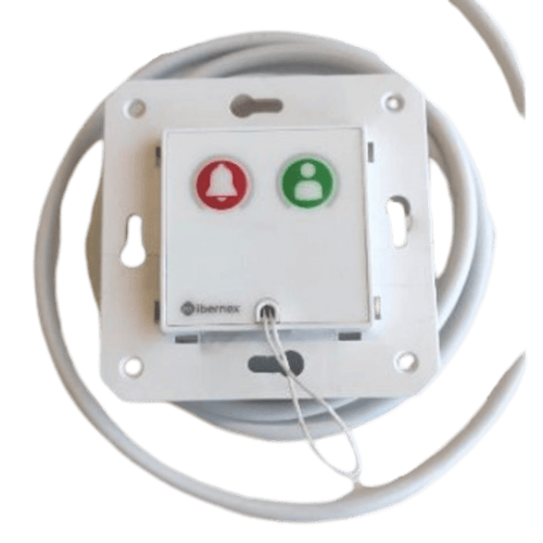 Módulo Asistencial de Empotrar IP67 / Material ABS Antimicrobiano / Botón Cancelación / Indicador Luminoso de Alarma y Presencia / RS485 / Compatible Cajas Europeas y Americanas