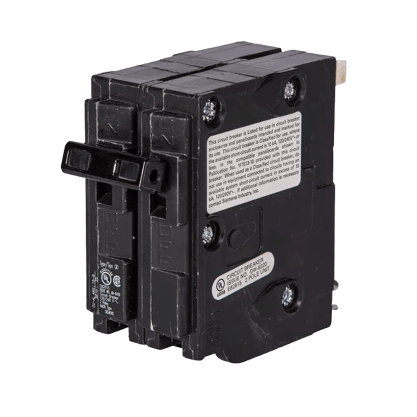 Interruptor automático enchufable tipo QD 2 polos, 60 amp