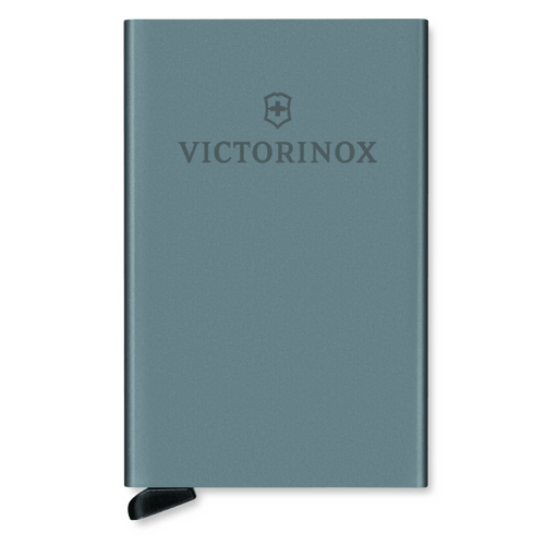 Tarjetero / Almacenamiento Seguro 4-6 Tarjetas / Aluminio Duradero / Protección RFID / Sistema Deslizamiento Patentado / Color Gris.