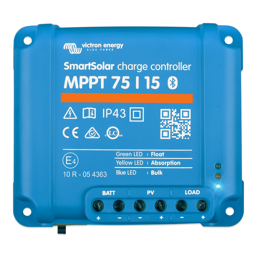 SmartSolar MPPT 75/15 / Controlador de Carga Solar MPPT 15A / 12/24 Vcc en baterías / IP43