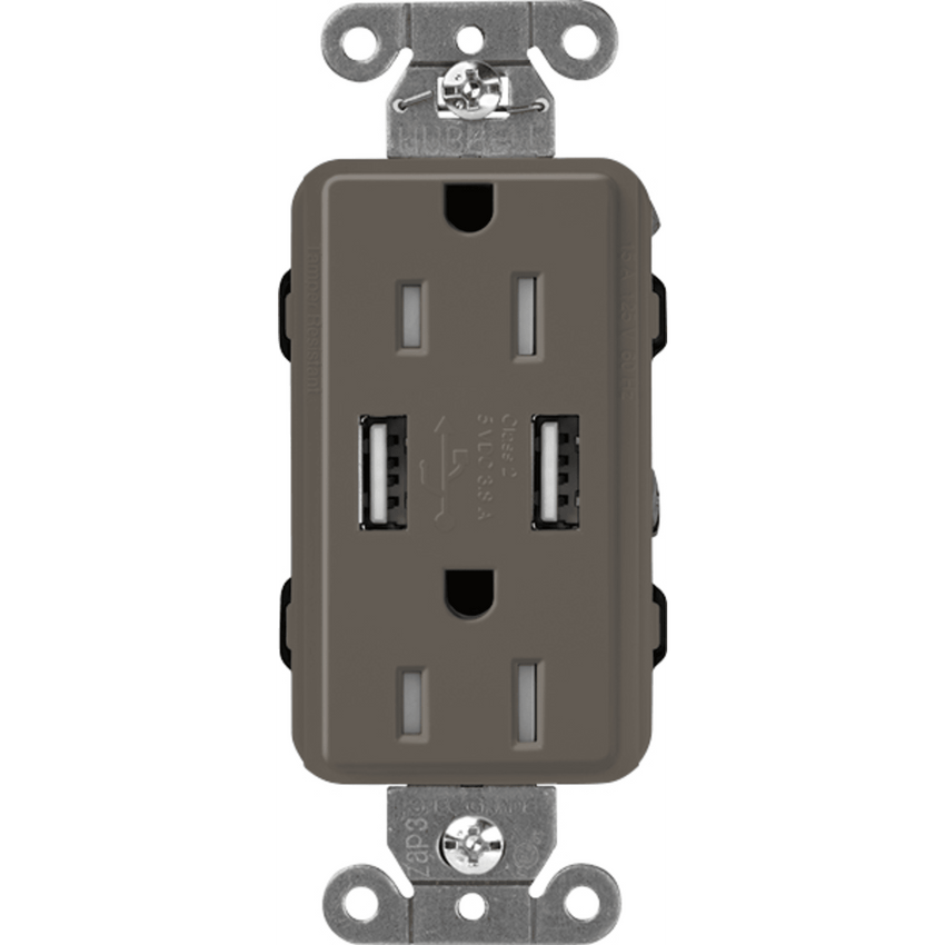 Receptáculo 15 A con puerto USB