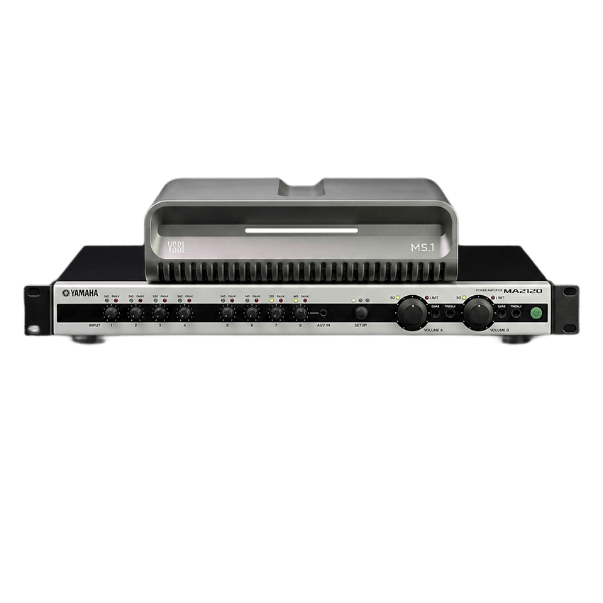 KIT Amplificador MA2120 y Streamer de Audio Modular MS.1 | PoE + USB-C | HDMI eARC + Óptica + RCA | Bluetooth LE Audio | WiFi | Control4-Crestron-Elan-RTI-URC-Savant-Lutron | AirPlay2-GoogleCast-SpotifyConnect