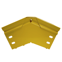 CHFIBER CURVA VERTICAL EXTERIOR A 45° DE ALUMINIO PERALTE 4" ANCHO 4" RADIO 8" CON RECUBRIMIENTO EN PINTURA EPÓXICA, INCLUYE TAPA , UN PAR DE COPLES Y TORNILLERÍA.