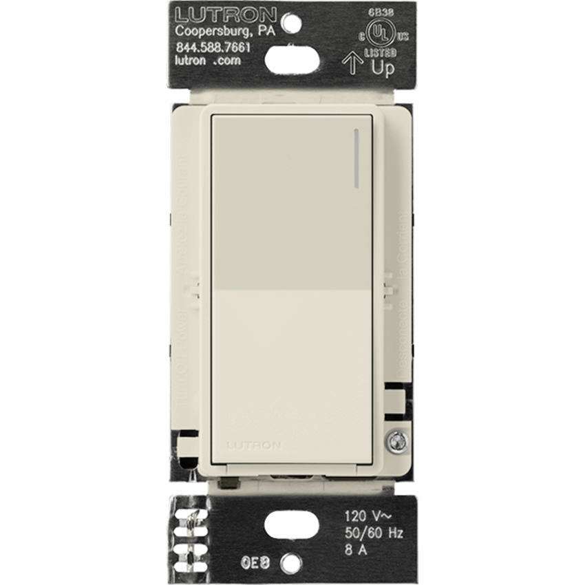 (RadioRa3) Apagador Sunnata color blanco para linea Radio Ra3, 8A de iluminacion, 5.8A Motor