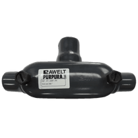 Caja Oval tipo T con Recubrimiento Exterior de PVC de 1/2" (12.7 mm).