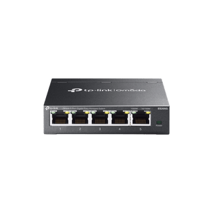 Switch Gestionado Omada SDN / 5 Puertos Gigabit RJ45 / 10 Gbps Capacidad Switching / 7.4 Mpps Forwarding Rate / Gestión Cloud Centralizada / VLAN 802.1Q / QoS 8 Colas Prioridad / Metal Fanless