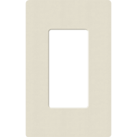 Placa de pared 1 espacio, para atenuador (dimmer), apagador ó control remoto inalámbrico LUTRON.