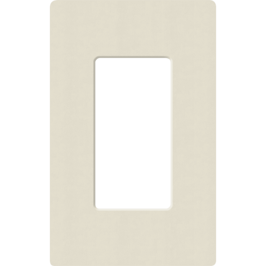 Placa de pared 1 espacio, para atenuador (dimmer), apagador ó control remoto inalámbrico LUTRON.
