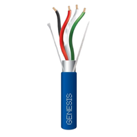Bobina de 305 Metros (1000 Pies) de Cable 4 x 18 AWG / Plenum / BLINDADO / Tipo FPLP, CMP, CL3P / Color Azul / Para Aplicaciones en Sistemas de Seguridad, Audio, Control y otras Aplicaciones