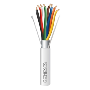 Carrete de 305 Metros (1000 Pies) / Cable de Cobre / 8 x 18 AWG  / Plenum / Blindado / Para Interior / Color Blanco / Para Aplicaciones de Alarmas de Intrusión/Control de Acceso/ Automatización / Interfonos y Tv Porteros