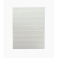 Hojas con 1000 Etiquetas Poliofina para Impresora Láser/Inyección de Tinta, Ancho 96.3mm x Alto 7.6mm, Color Blanco