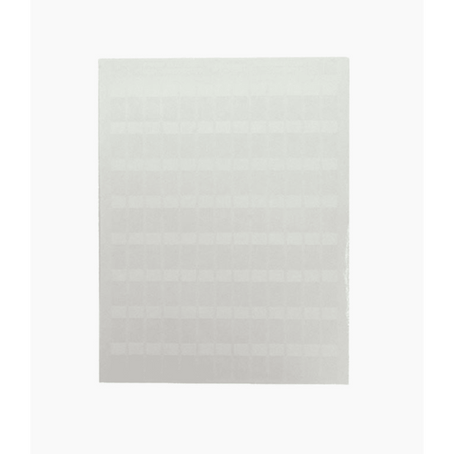 Hojas con 1000 Etiquetas Poliofina para Impresora Láser/Inyección de Tinta, Ancho 96.3mm x Alto 7.6mm, Color Blanco