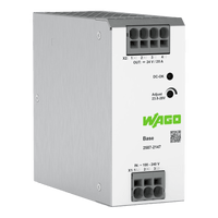 Fuente de Alimentación Monofásica / 24V DC 20A / 480W / Conexión Push-in / Autorrefrigeración / IP20 / MTBF >1,000,000h
