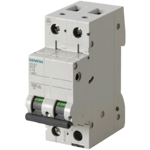 Interruptor Riel Dinn Tipo 5SL6, 2 polos, 16 amp