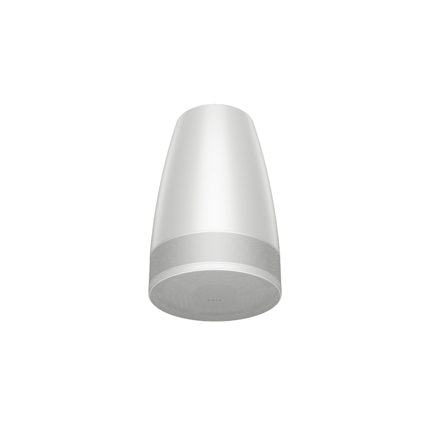 Altavoz Colgante Luna | Designmax | Sistema de Rango Extendido | Array Circular Ring Array™ 8 Drivers | Woofer 8" Integrado | Cobertura 140° | Color Blanco