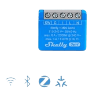 Mini Interruptor inteligente con Wi-Fi 2.4 / contacto seco /1 canal 8A, 110 - 240V / compatible con asistentes de voz
