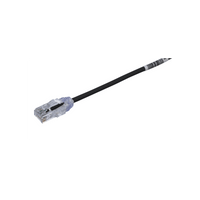 Cable de Parcheo UTP Cat6A, CM/LSZH, Diámetro Reducido (28AWG), Color Negro, 0.30 Metros (1 Pie)