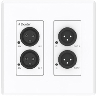 Extensor de Audio Analógico XLR a Dante® | 2 Entradas y 2 Salidas | Conversión Digital de Audio | PoE IEEE 802.3af | Phantom Power 48V | Latencia Configurable 1-5ms | Rango Dinámico >90dB