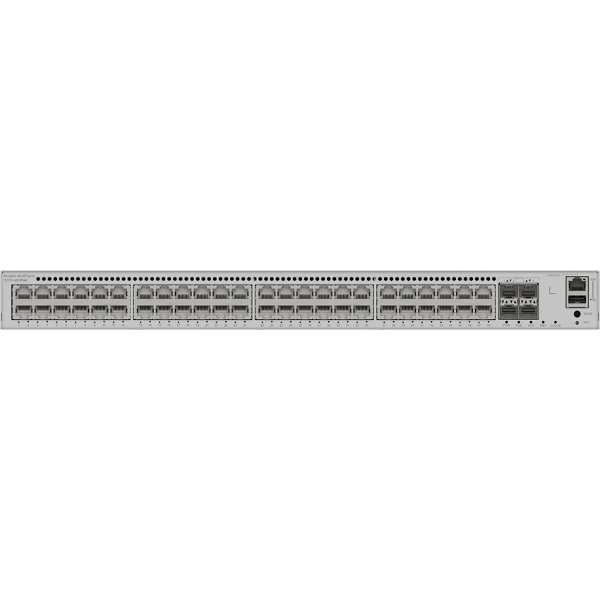 Switch Core/Distribución eKit Administrable / Capa 3 / 48 puertos Gigabit PoE+ + 4 SFP+ / PoE Perpetuo / PoE Budget 849 W / Sin Licenciamiento