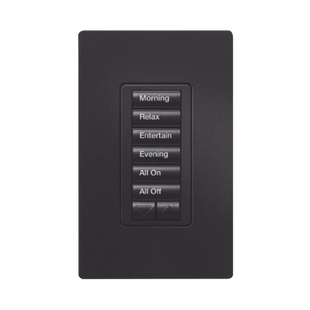 (RadioRA2) Teclado Seetouch Hibrido 6 botones, 2 botones subir/bajar, programe escenas diferentes en cada botón,puede instalarse en un interruptor de luz.