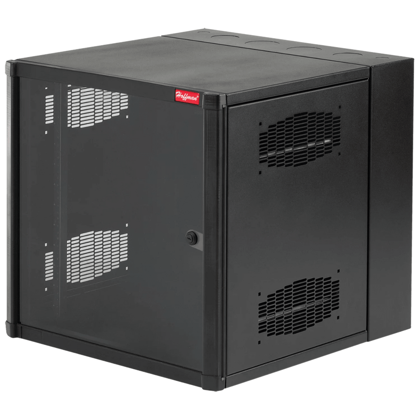 Gabinete AccessPlus de 26 UR Montaje en Pared de 19in, Rieles Numerados y Roscados #10-32, Puerta con Ventana de Seguridad, 600 mm de Ancho, 762 mm de Profundidad, Color Negro