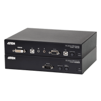 Extensor KVM DVI | Transmisión por Fibra Óptica | Distancia hasta 600 m | Resolución 1920x1200 a 60 Hz | Señales RS-232 y USB