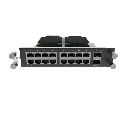 Tarjeta de salida de 16 puertos RJ45 + 2 Puertos STP