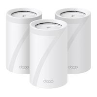 KIT 3 Routers Inalámbrico MESH Interior para Hogar / Triple Banda Wi-Fi 7 BE9300 Mbps / 2 Puerto 2.5 Gigabit WAN/LAN / 4 Antenas Internas / Operación Multi-Link MLO / Administración Mediante la App Deco (iOS, Android) / HomeShield