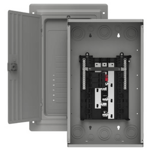 Centro de carga trifásico ES de 12 espacios para 24 circuitos, 120/240vca, Barra de aluminio, Nema 1, uso interior. Incluye tapa.