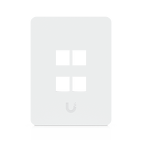 Placa de Pared Vertical Universal para Keystone de 4 Puertos con Cubierta Pintable, Acabado Personalizable, Paquete con 4 Piezas