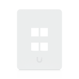 Placa de Pared Vertical Universal para Keystone de 4 Puertos con Cubierta Pintable, Acabado Personalizable, Paquete con 4 Piezas