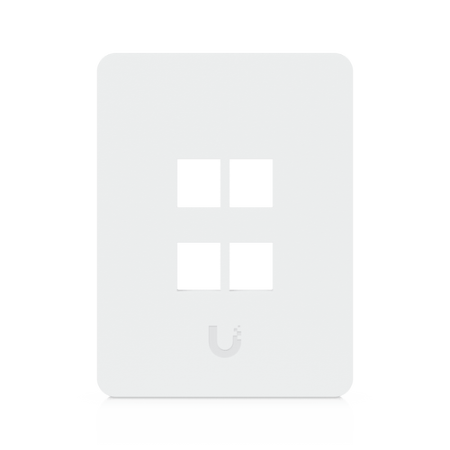 Placa de Pared Vertical Universal para Keystone de 4 Puertos con Cubierta Pintable, Acabado Personalizable, Paquete con 4 Piezas