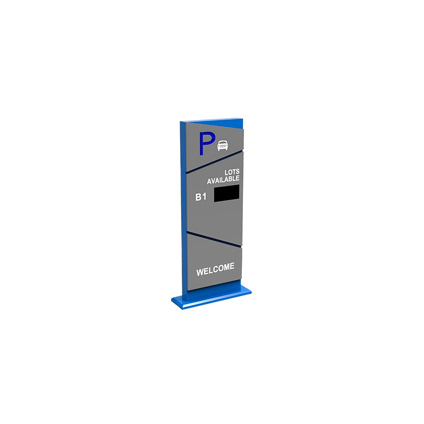 Pantalla Principal de Guía de Estacionamiento / 1 Módulo / Mensaje de Bienvenida / Uso con Aplicación de Guía de Estacionamiento
