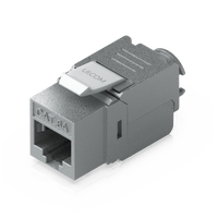 Keystone Jack Cat6A Tipo Toolless para Terminación sin Herramientas, Instalación Snap-In en Patch Panel, Paquete con 12 Piezas
