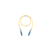 Jumper de Fibra Optica Monomodo 9/125 OS2, LC-LC Duplex, LSZH (Cero Halógenos), Color Amarillo, 1 Metro