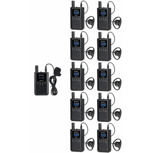 Kit para guía turístico de 1 transmisor y 10 receptores