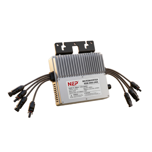 Microinversor 2.25 Kw, 220 Vca, IP67, WIFI Incuido, Soporta Oversizing a 4 Módulos de Hasta 750 W, Incluye Conector Troncal
