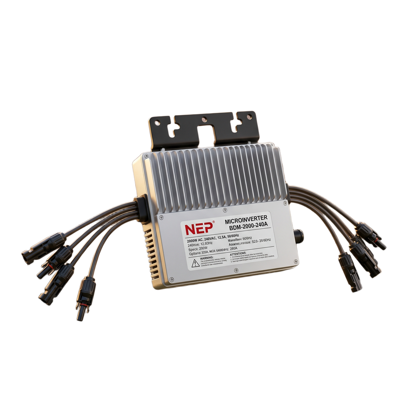 Microinversor 2.25 Kw, 220 Vca, IP67, WIFI Incuido, Soporta Oversizing a 4 Módulos de Hasta 750 W, Incluye Conector Troncal