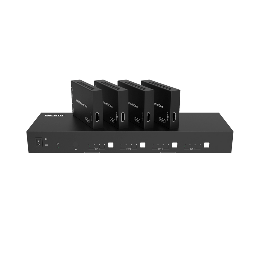 Extensor 4x4 HDMI sobre CAT 70 metros