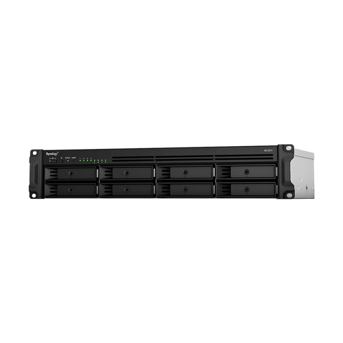 Servidor de Almacenamiento en Red RackStation RS1221+ | 8 Bahías | Expansión a 12 Bahías | CPU AMD Ryzen V1500B | 4 GB DDR4 ECC | RAID Soportado | 10/25GbE | Synology High Availability | Protección de Datos Integral.