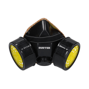 Respirador de Media Cara / Protección contra Contaminantes Aéreos / Diseño de Media Cara / Doble Cartucho Intercambiable / Incluye 2 Cartuchos para Vapores Orgánicos / Variedad de Filtros / Sellado Cómodo / Válvul