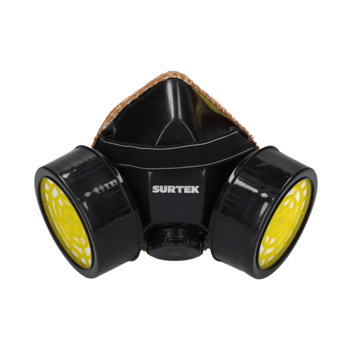 Respirador de Media Cara / Protección contra Contaminantes Aéreos / Diseño de Media Cara / Doble Cartucho Intercambiable / Incluye 2 Cartuchos para Vapores Orgánicos / Variedad de Filtros / Sellado Cómodo / Válvul