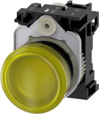 Lampara de señalización plástica con led color Amarilla, 110Vca